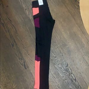 New with tags! Neon color block leggings